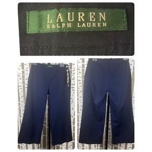 Lauren Ralph Lauren Riviera Crop Pants Navy Blue NEW sz 2